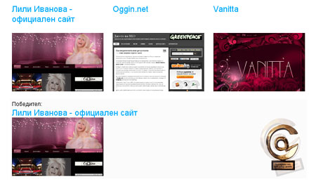 Победители в БГ Сайт 2008 победители бг сайт 2008