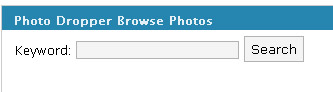 поле за търсене на flickr снимки photo dropper